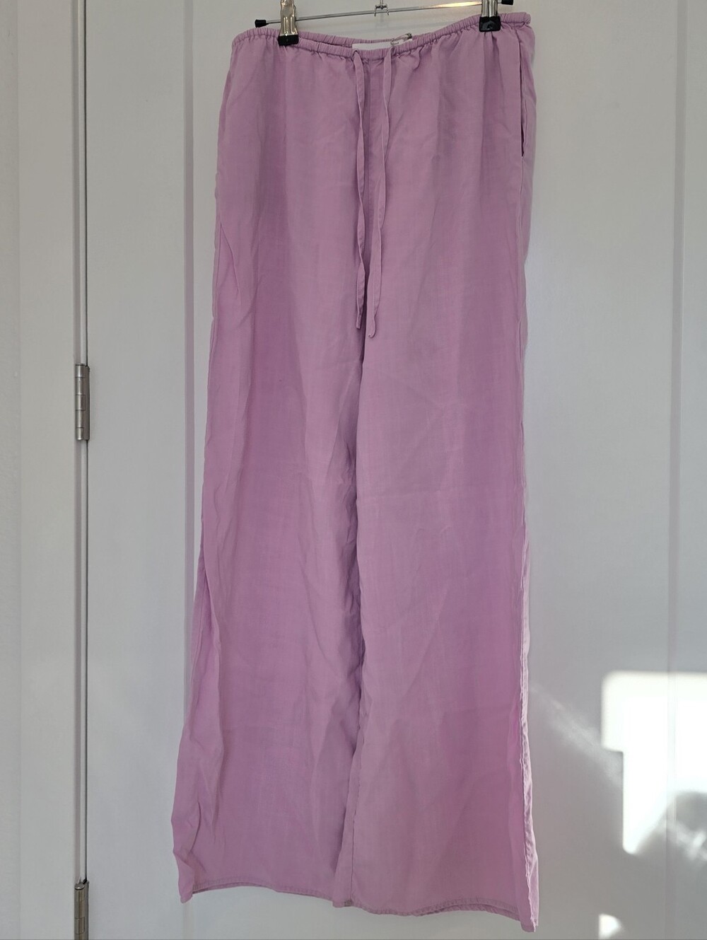 JaxSea Hawaii Lightweight Lavender Wide-Leg Beach Pants Msrp $150
